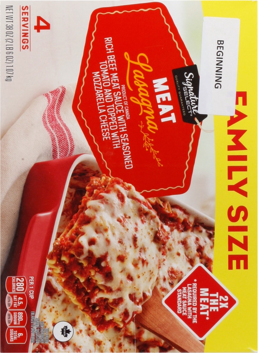 slide 4 of 9, Signature SELECT Lasagna Meat Family Size - 38 Oz, 38 oz