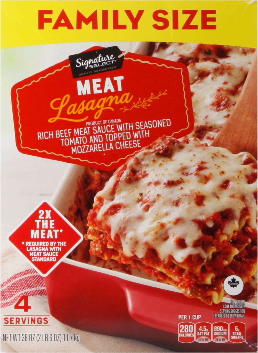 slide 3 of 9, Signature SELECT Lasagna Meat Family Size - 38 Oz, 38 oz