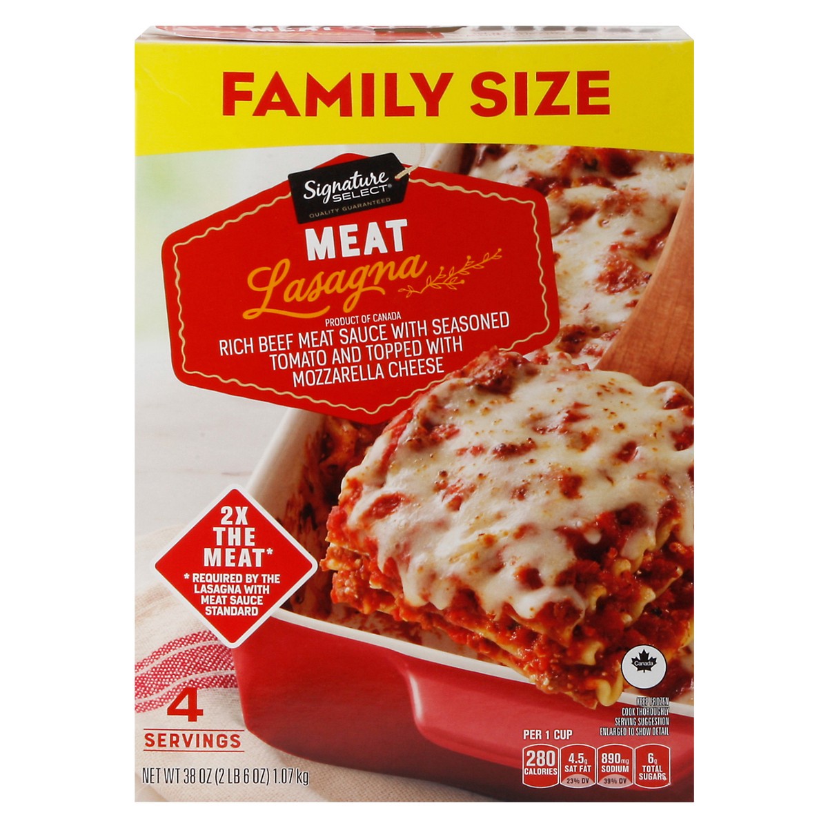 slide 1 of 9, Signature SELECT Lasagna Meat Family Size - 38 Oz, 38 oz