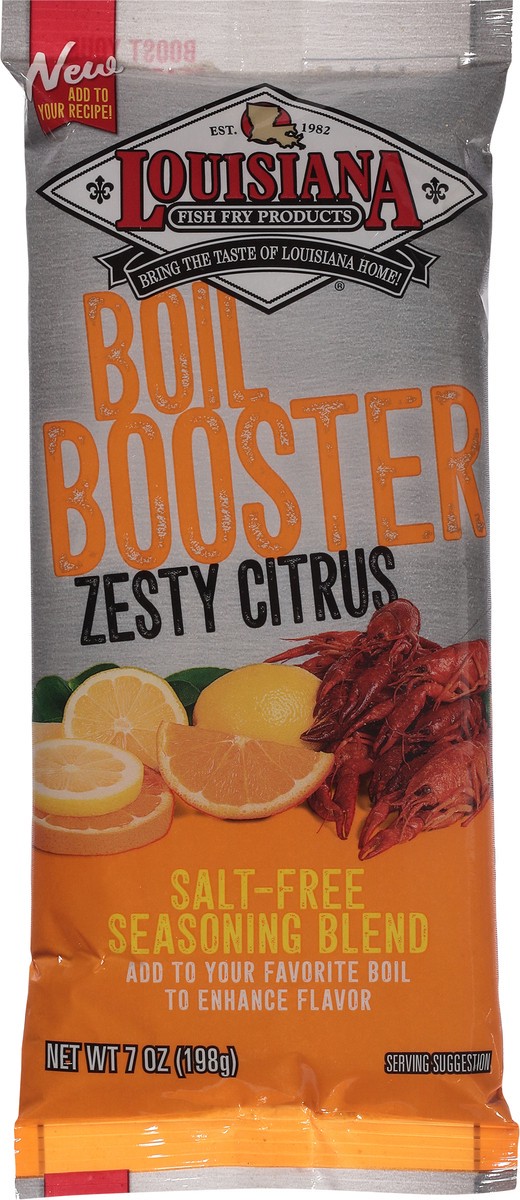 slide 9 of 11, Louisiana Fish Fry Products Boil Booster Zesty Citrus Seasoning Blend 7 oz, 7 oz