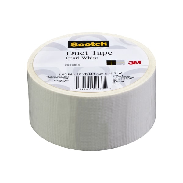 slide 1 of 1, Scotch Duct Tape - Pearl White, 1.88 in x 20 yd