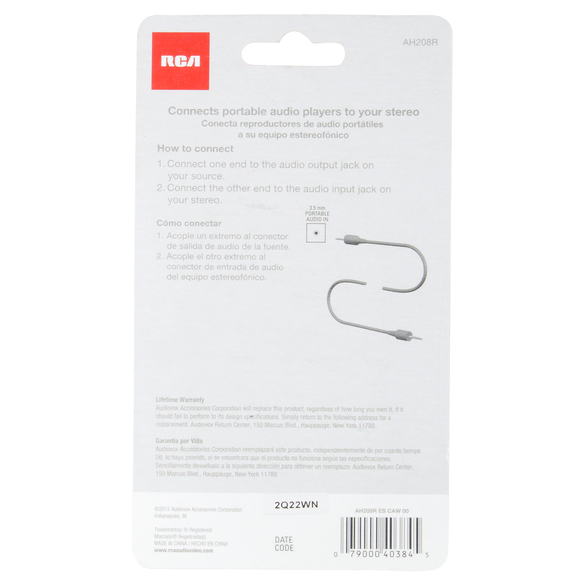 slide 2 of 2, RCA Extension Cable Ah208r 3.5mm, 6 ft