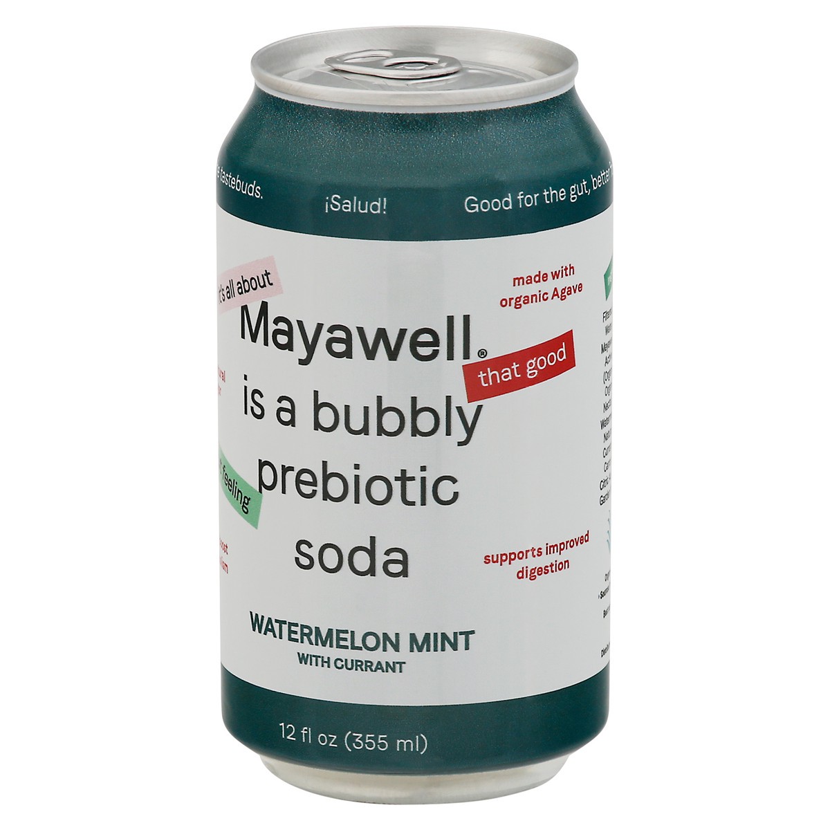 slide 12 of 13, Mayawell Watermelon Mint Prebiotic Soda with Currant - 12 fl oz, 12 fl oz