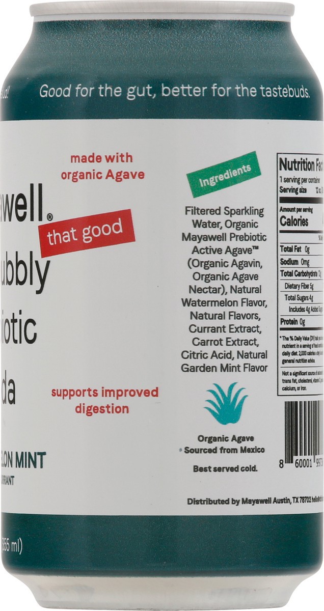 slide 7 of 13, Mayawell Watermelon Mint Prebiotic Soda with Currant - 12 fl oz, 12 fl oz