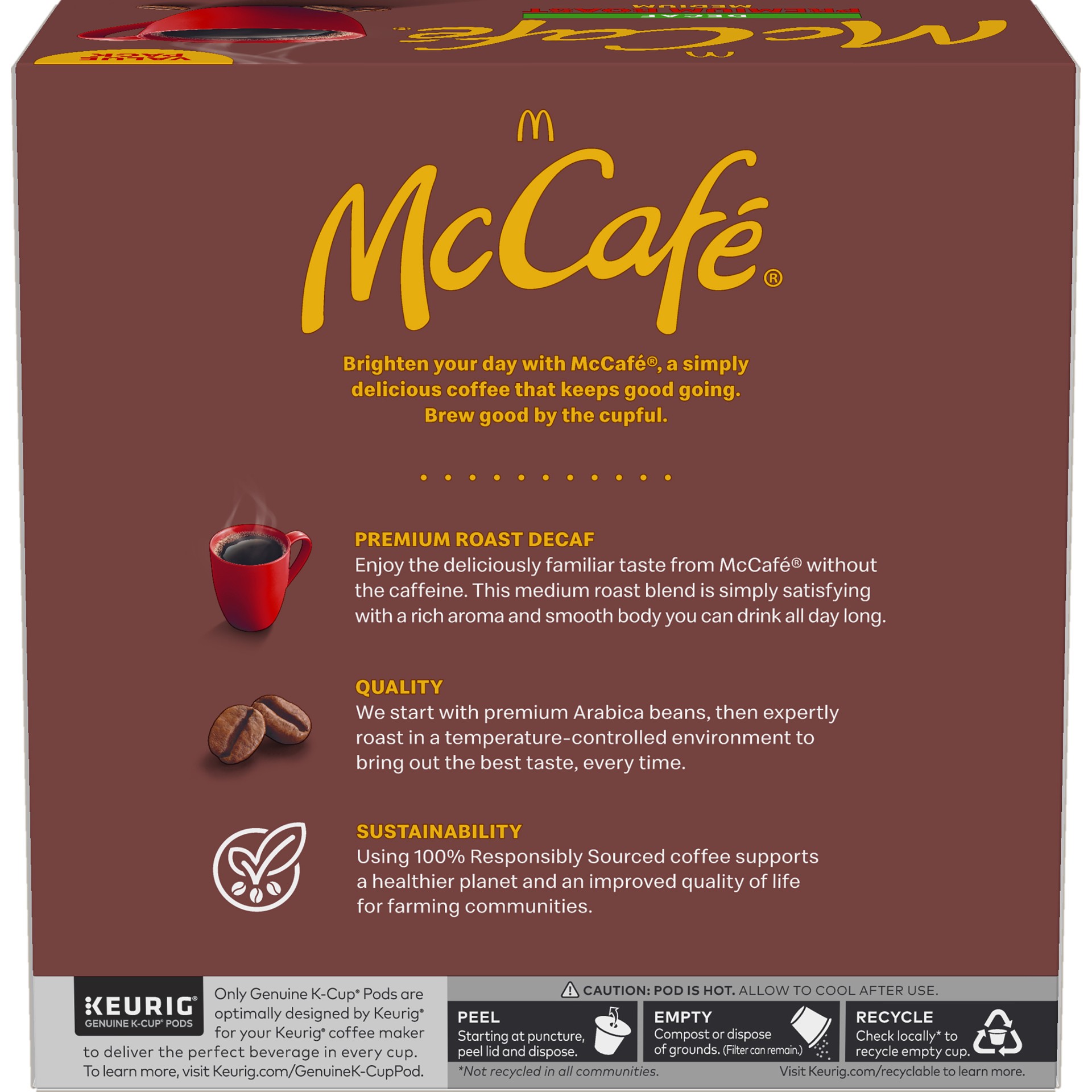 slide 2 of 5, McCafé Premium Roast Decaf Coffee K-Cup Pods, 32 ct Box, 32 ct