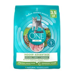 Purina ONE Natural, Low Fat, Weight Control, Indoor Dry Cat Food, +Plus Indoor Advantage - 3.5 lb. Bag