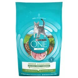 Purina ONE Indoor Advantage Natural Dry Cat Food with Turkey for Indoor Cats - 3.5lbs