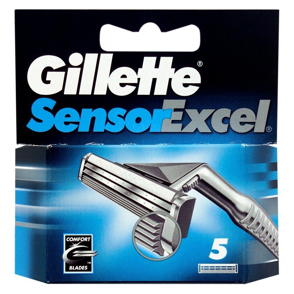 slide 1 of 1, Gillette Sensor Excel Cartridges, 5 ct