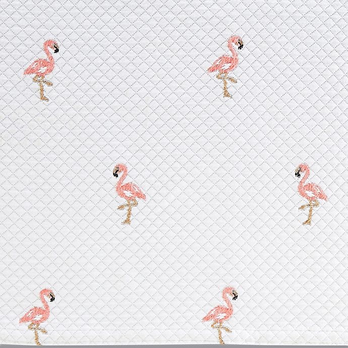 slide 2 of 3, Lamont Home Caribbean Flamingo Twin Coverlet - White, 1 ct