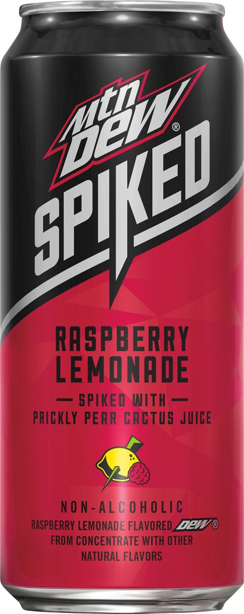 slide 3 of 7, Mountain Dew Spiked Non-Alcoholic Raspberry Lemonade Soda - 16 oz, 16 oz