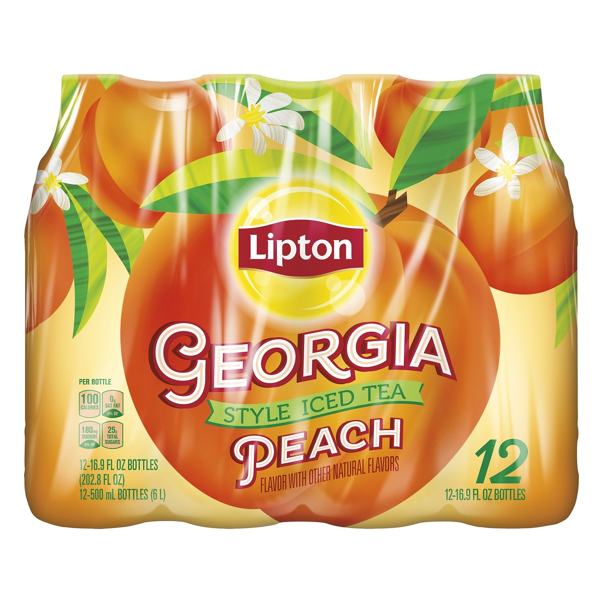 Lipton Peach Flavor Black Iced Tea, 16.9 Oz, 12 Pack 500ml Bottles Free  Shipping