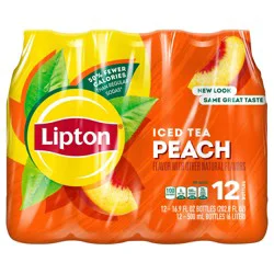 Lipton Iced Tea Peach Flavor 16.9 Fl Oz 12 Count Bottle