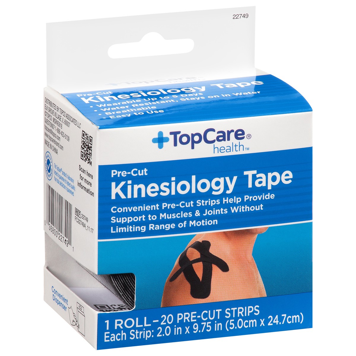 slide 9 of 14, TopCare Health Pre-Cut Kinesiology Tape 1 ea, 1 ct