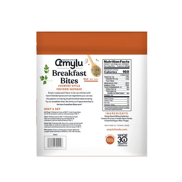 slide 2 of 5, Amylu Foods Country Style Breakfast Bites 12 oz, 12 oz