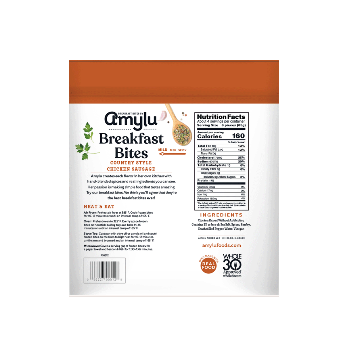 slide 3 of 5, Amylu Foods Country Style Breakfast Bites 12 oz, 12 oz