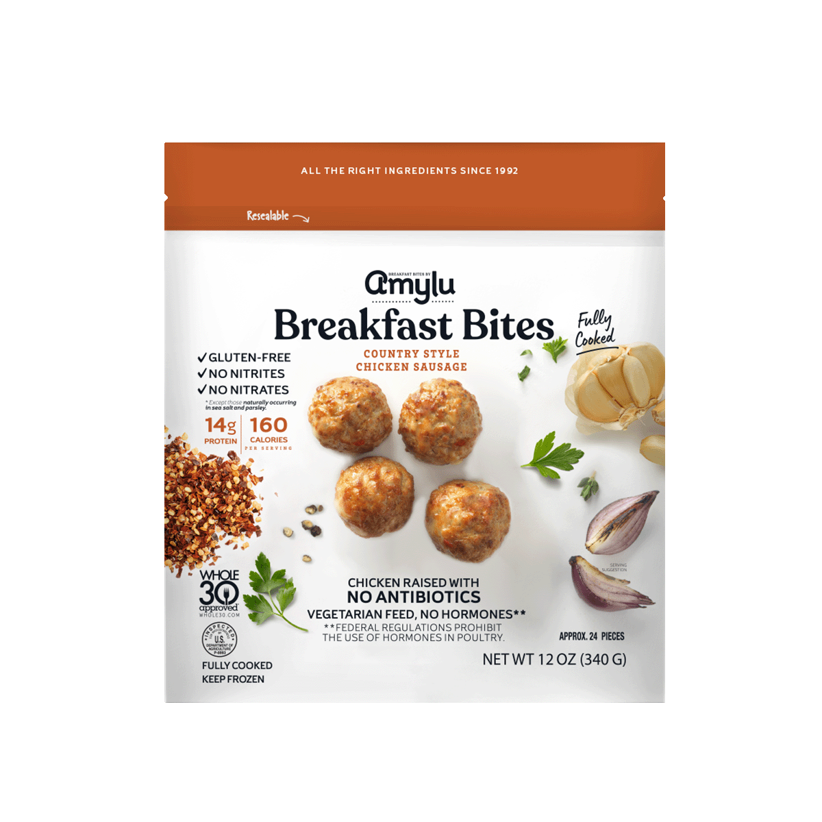 slide 1 of 5, Amylu Foods Country Style Breakfast Bites 12 oz, 12 oz