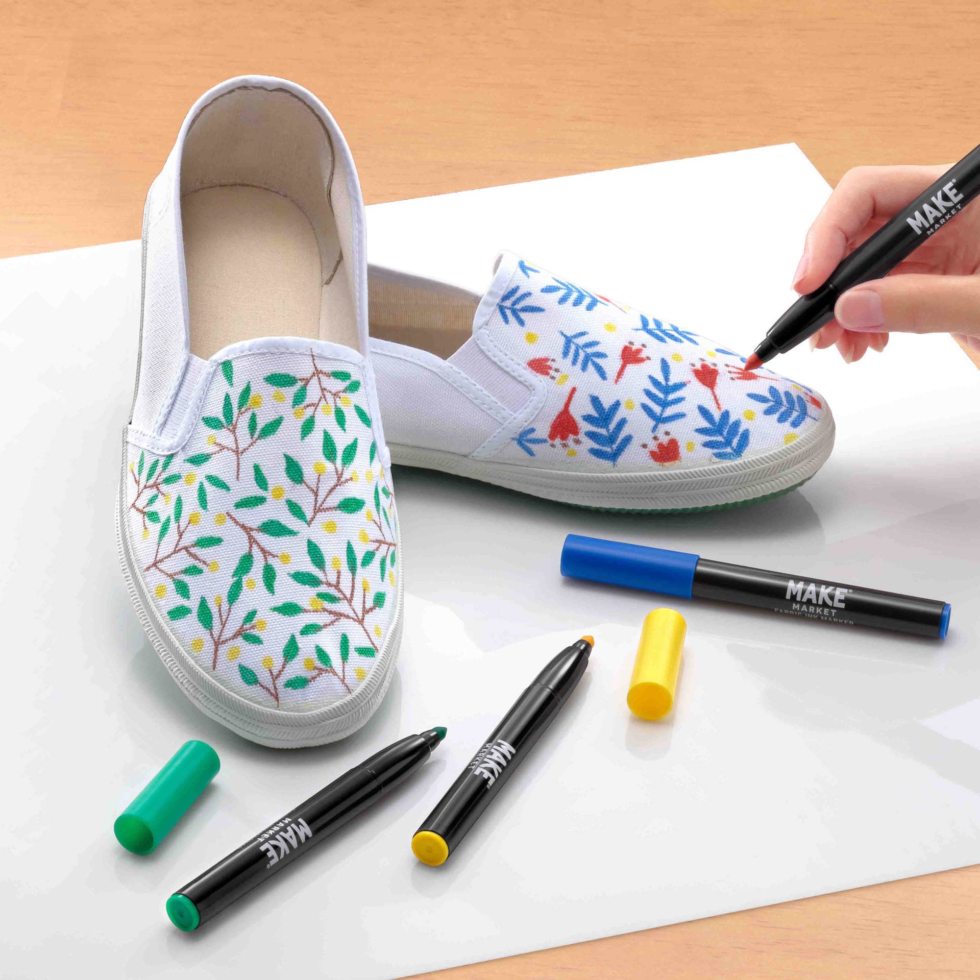 slide 4 of 5, 30 Color Fabric Ink Marker Set By Make Market, 1 ct