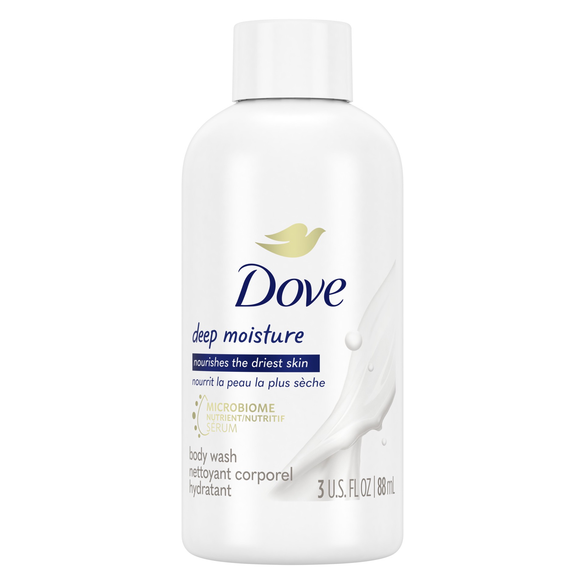slide 1 of 6, Dove Body Wash Deep Moisture, 3 oz, 3 oz