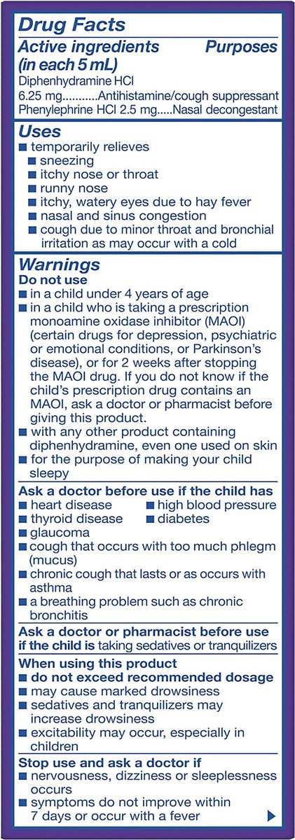 slide 3 of 10, Triaminic Nighttime Cold & Cough Relief Children's Cough Medicine, Grape Flavor - 4 Oz Bottle, 4 oz