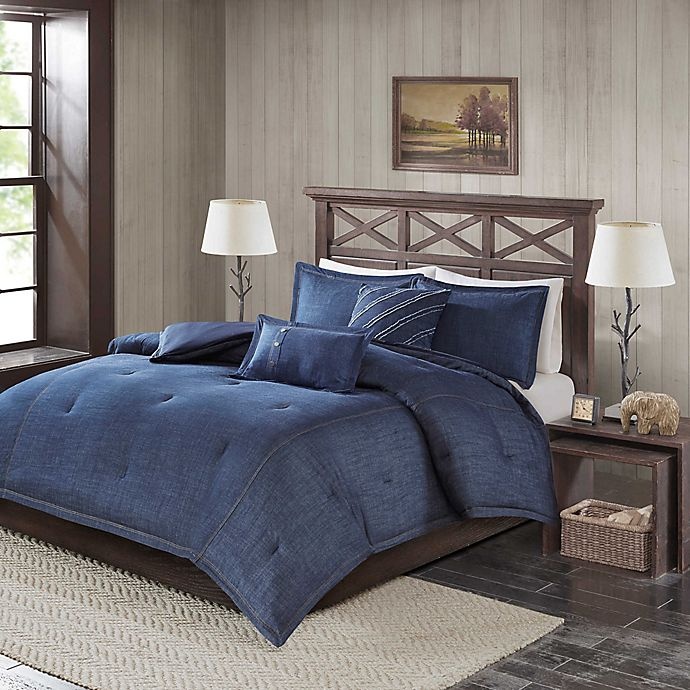 slide 2 of 6, Woolrich Perry Denim Queen Comforter Set - Blue, 1 ct