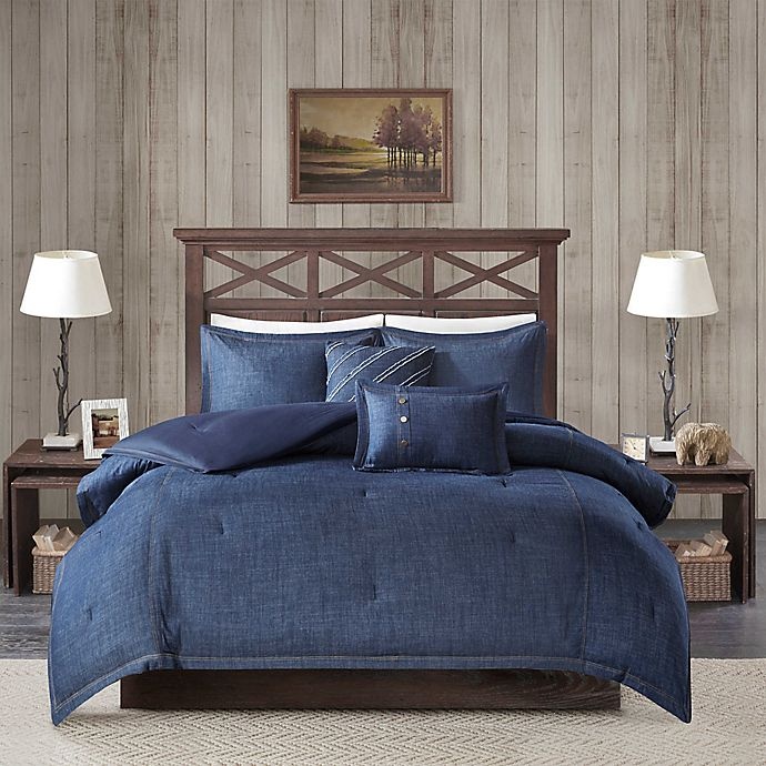 slide 1 of 6, Woolrich Perry Denim Queen Comforter Set - Blue, 1 ct