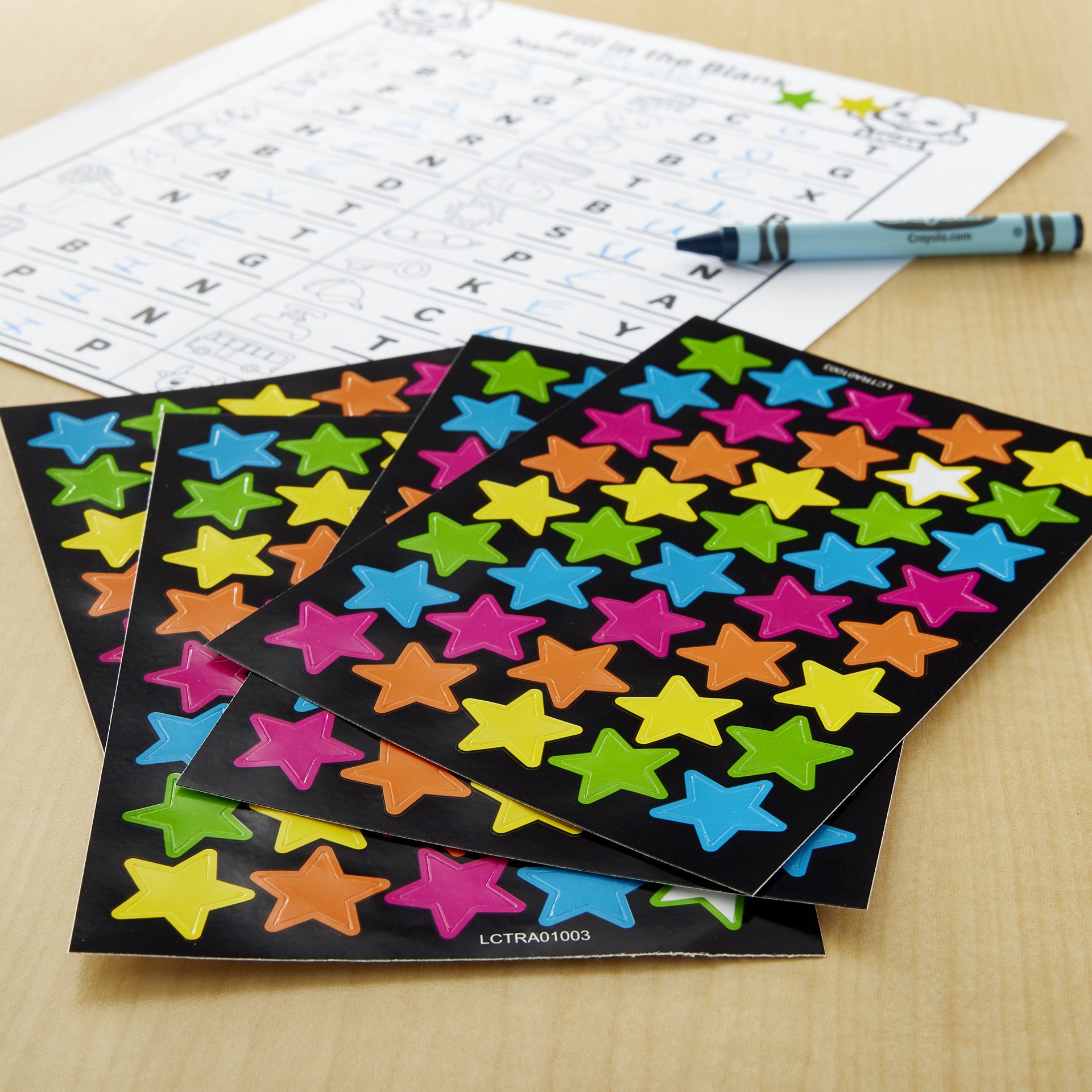 slide 2 of 3, Neon Star Stickers By Recollections, 1 ct