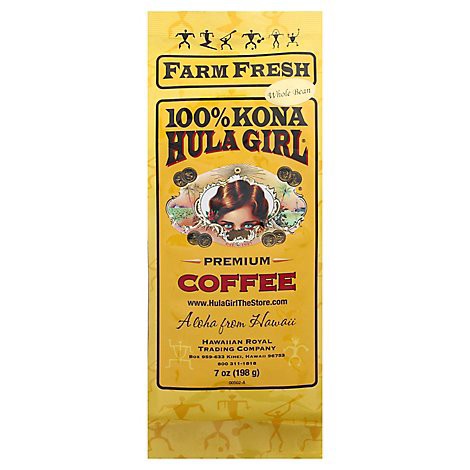 slide 1 of 1, Hula Girl Coffee 100% Kona Foil Bn - 7 OZ, 7 oz