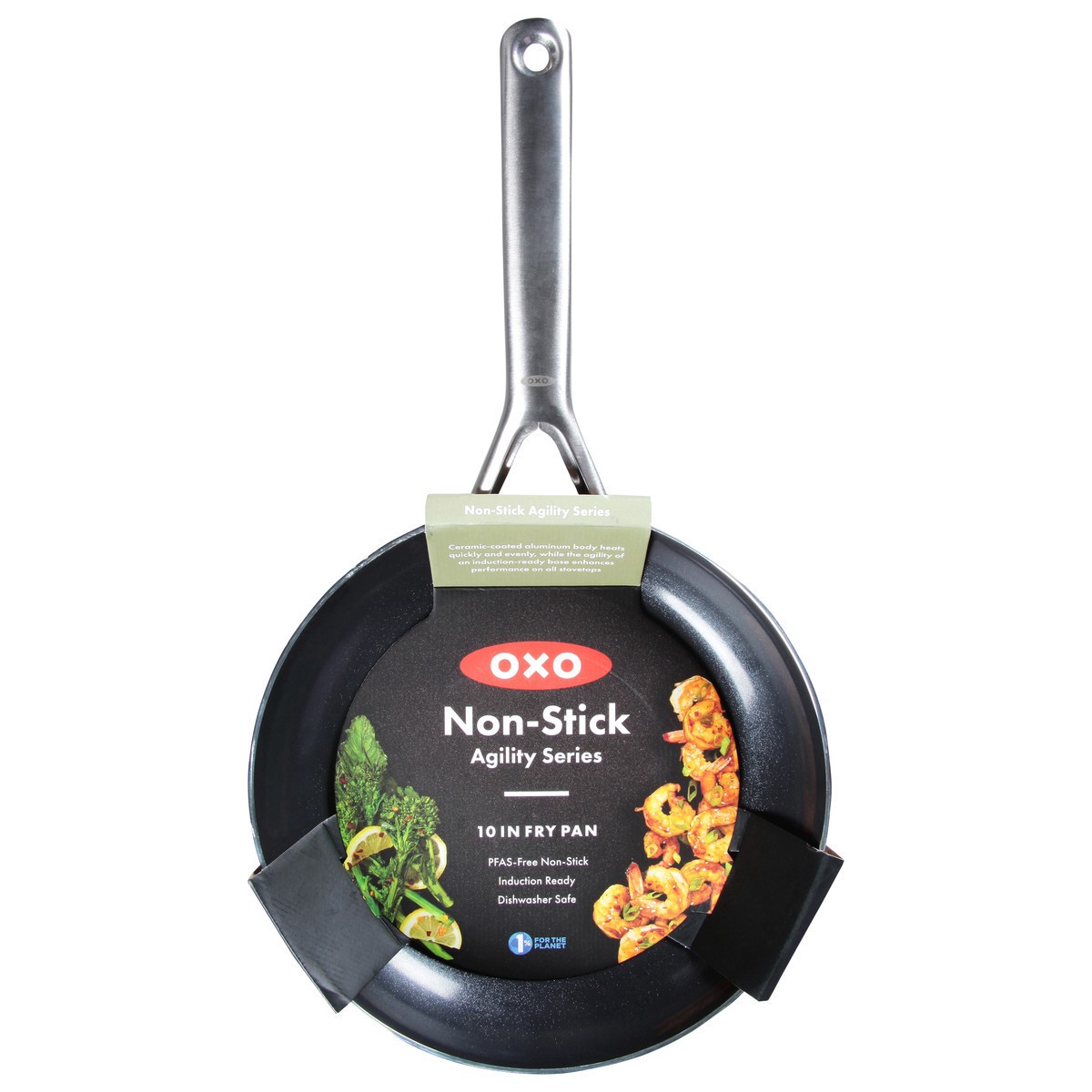 slide 2 of 12, Oxo Black & Silver Agility Pan 10 In, 1 ct
