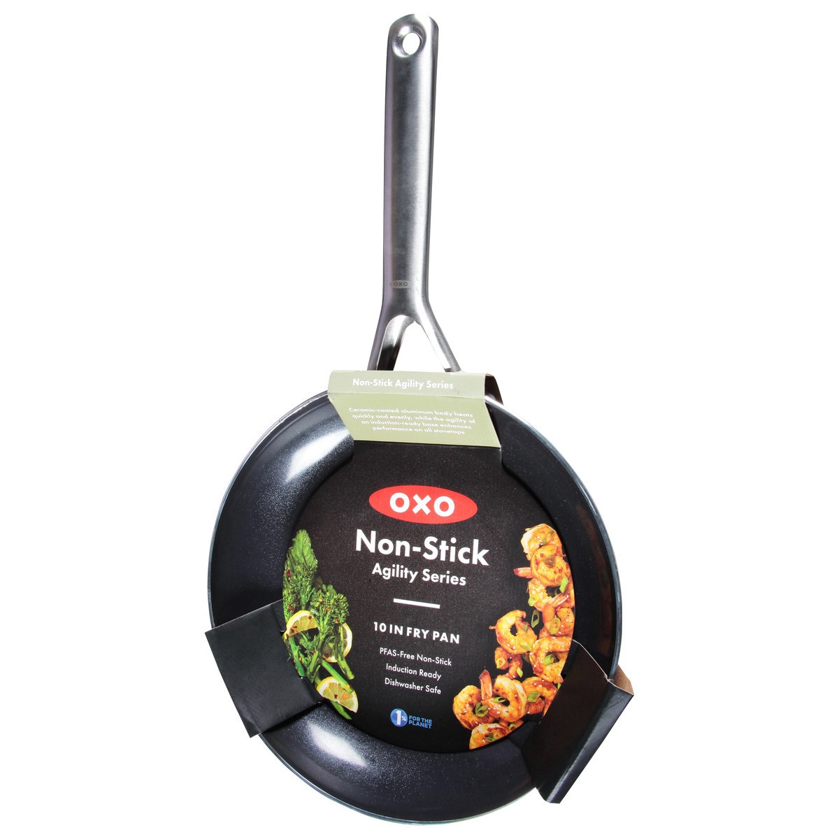 slide 12 of 12, Oxo Black & Silver Agility Pan 10 In, 1 ct