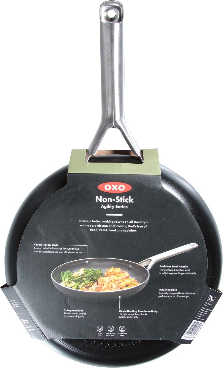 slide 9 of 12, Oxo Black & Silver Agility Pan 10 In, 1 ct