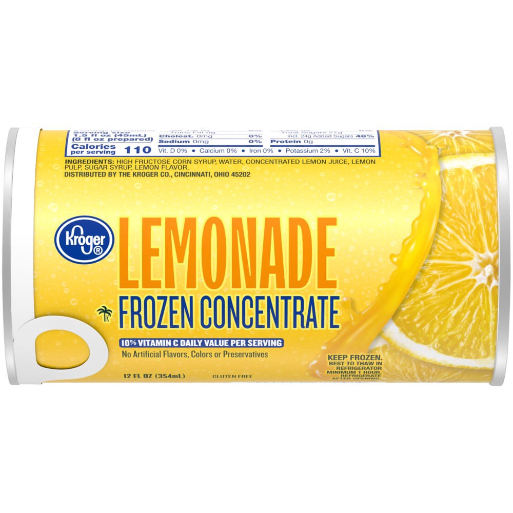 slide 1 of 4, Kroger Frozen Lemonade Concentrate, 12 fl oz