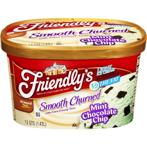 slide 3 of 18, Friendly's Light Mint Chocolate Chip Ice Cream, 48 oz