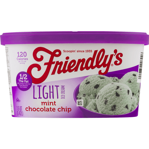slide 15 of 18, Friendly's Light Mint Chocolate Chip Ice Cream, 48 oz