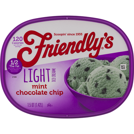 slide 17 of 18, Friendly's Light Mint Chocolate Chip Ice Cream, 48 oz