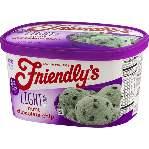 slide 6 of 18, Friendly's Light Mint Chocolate Chip Ice Cream, 48 oz