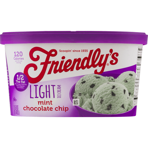 slide 9 of 18, Friendly's Light Mint Chocolate Chip Ice Cream, 48 oz