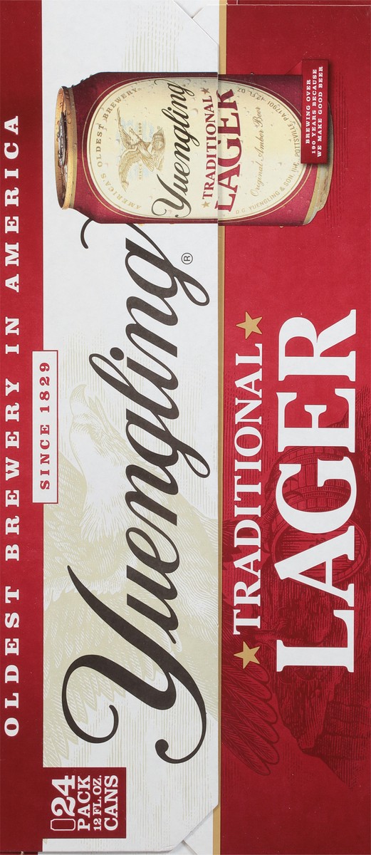 slide 7 of 9, Yuengling Traditional Lager Beer 24 - 12 fl oz Cans, 24 ct; 12 oz