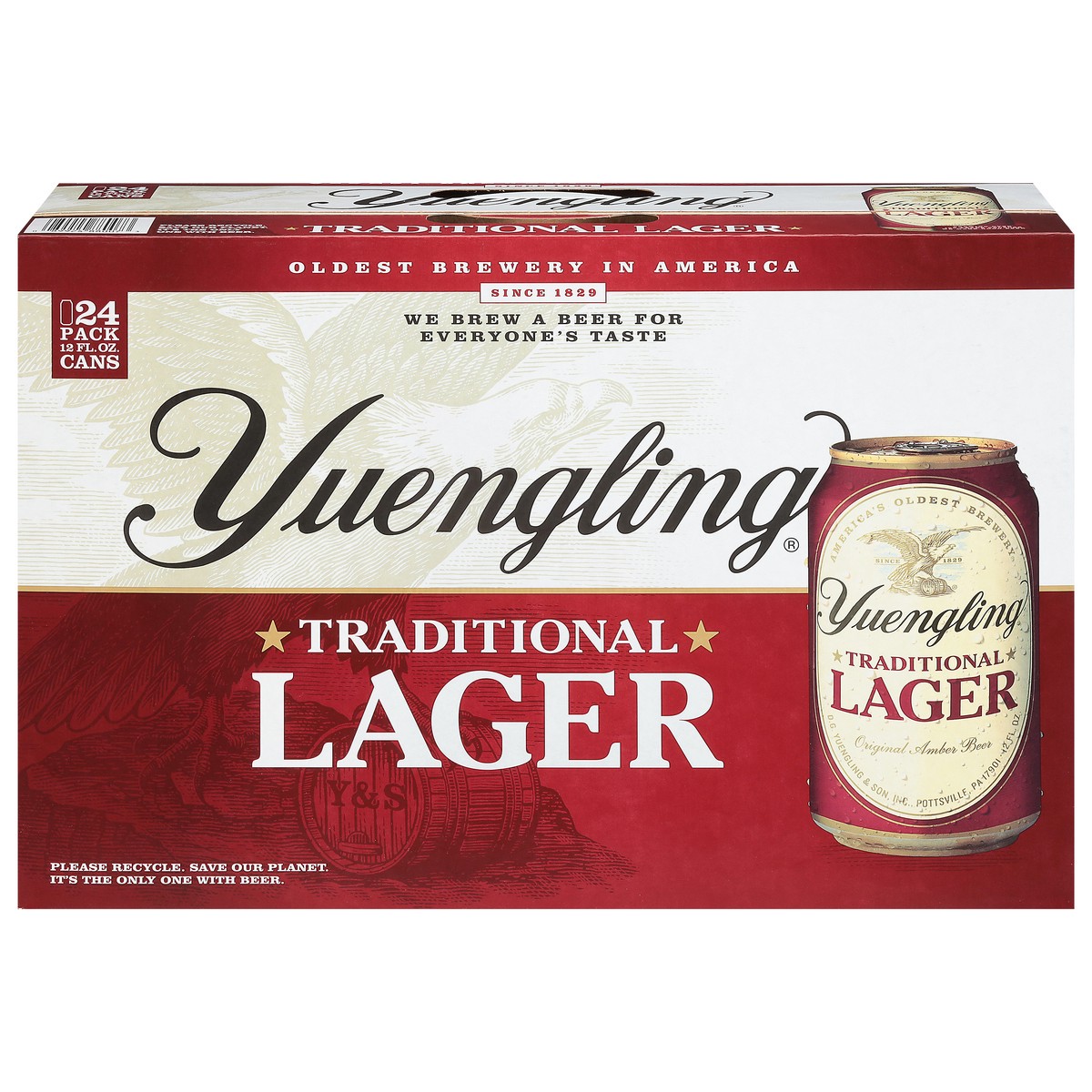 slide 1 of 9, Yuengling Traditional Lager Beer 24 - 12 fl oz Cans, 24 ct; 12 oz