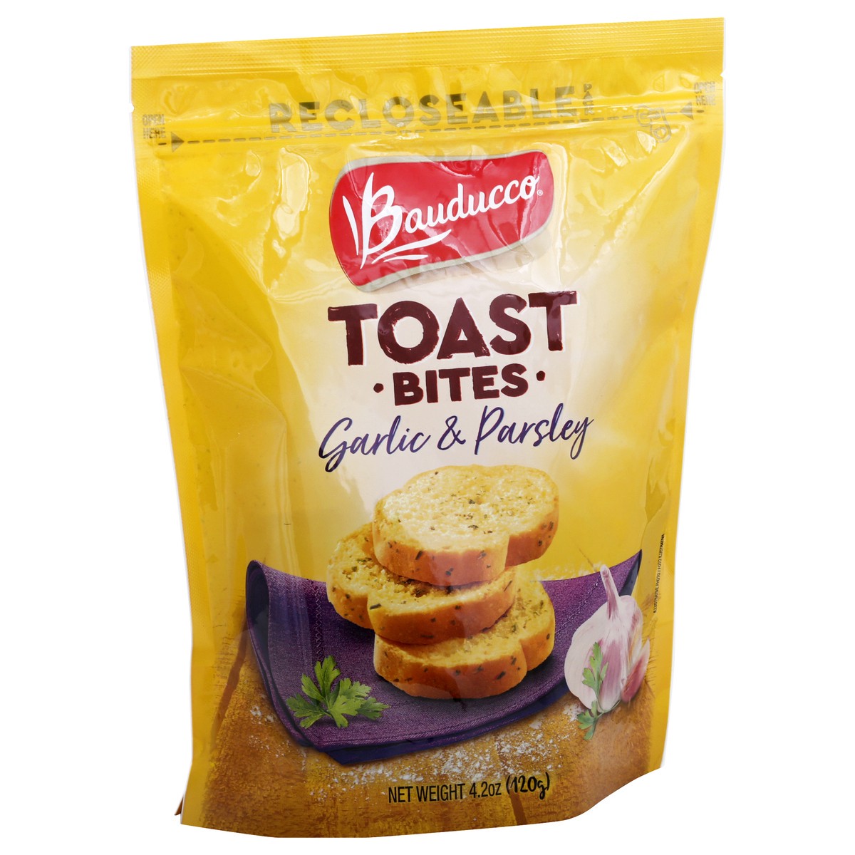 slide 3 of 12, Bauducco Garlic And Parsley Toast Bite, 4.2 oz