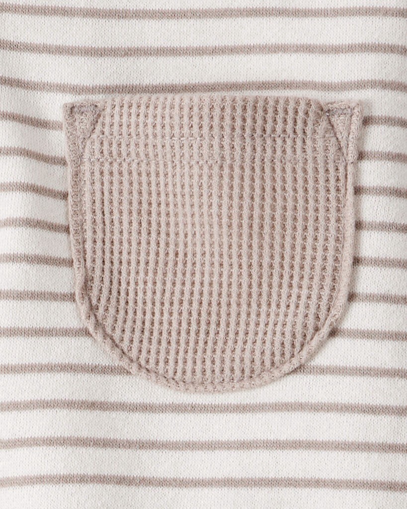 slide 2 of 5, Carter's Baby Boy 2-Piece Fleece Quarter-Zip & Jogger Set - Ivory Multi 18M, 2 pc