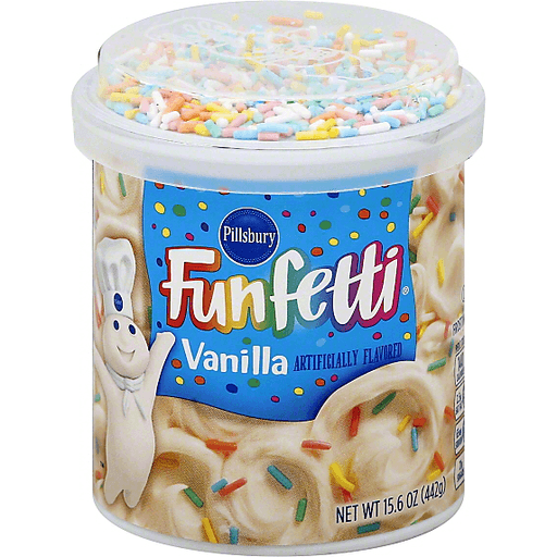 slide 2 of 3, Pillsbury Funfetti Vanilla Frosting, 15.6 oz