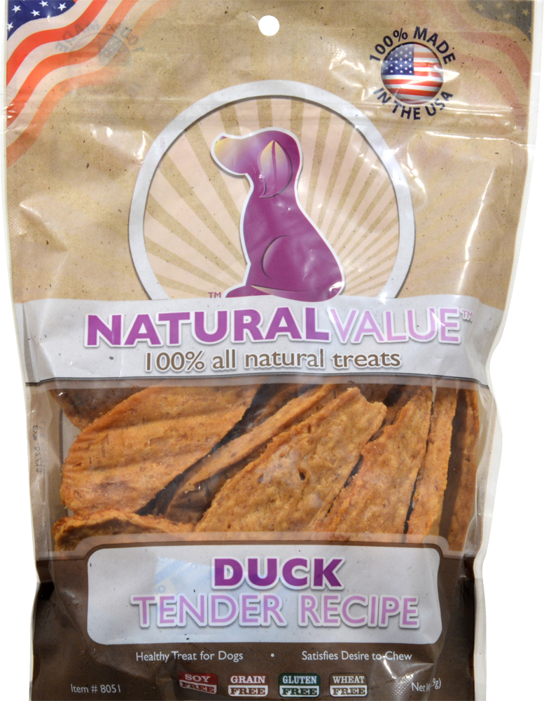 slide 1 of 1, Natural Value Duck Dog Treats, 16 oz