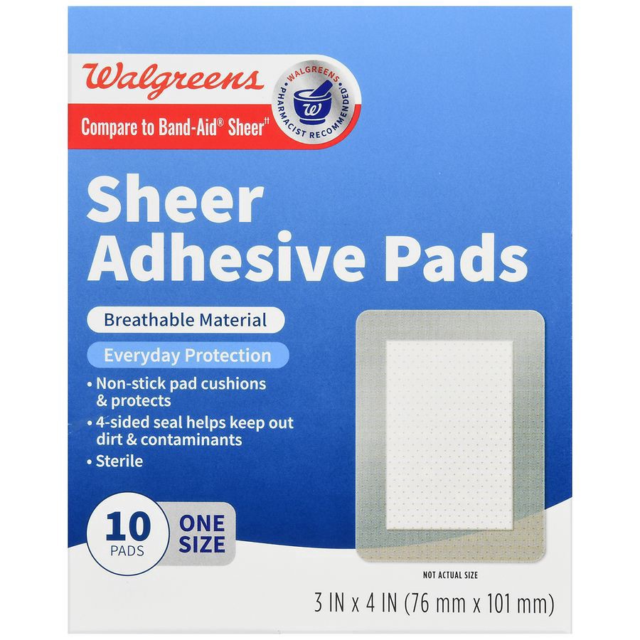 slide 5 of 5, Walgreens Walgreens Sheer Adhesive Bandages, 10 ct