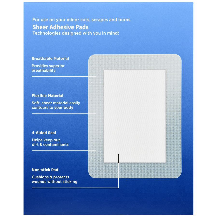 slide 4 of 5, Walgreens Walgreens Sheer Adhesive Bandages, 10 ct