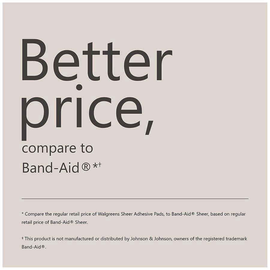 slide 3 of 5, Walgreens Walgreens Sheer Adhesive Bandages, 10 ct