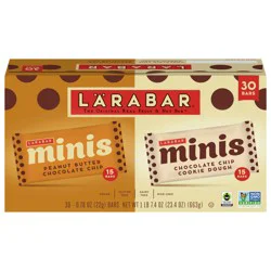LÄRABAR Chocolate Mini Bars Variety Pack, Gluten Free Vegan Fruit & Nut Bars, 30 ct