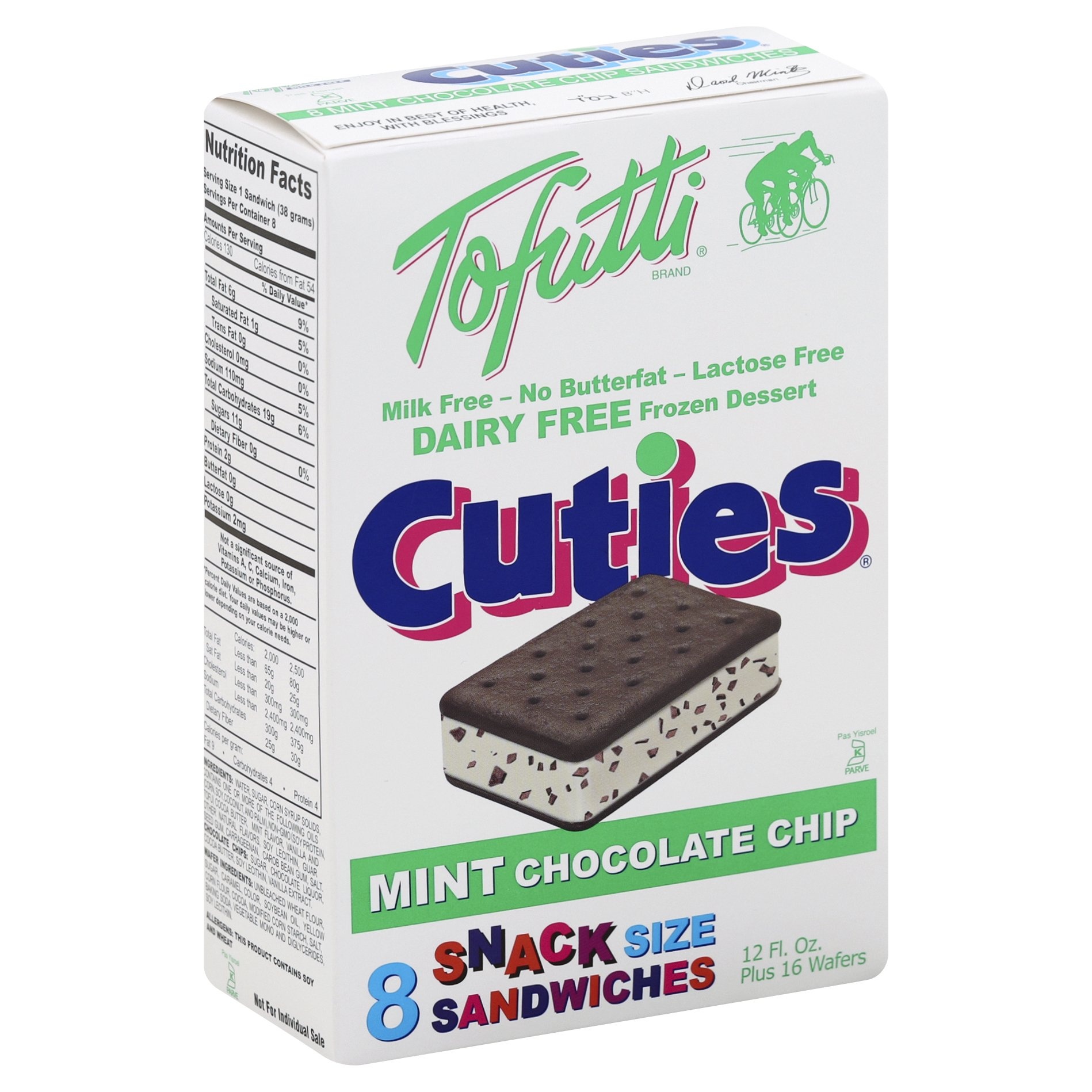 slide 1 of 1, Tofutti Mint Chocolate Chip Snack Size Sandwiches, 8 ct