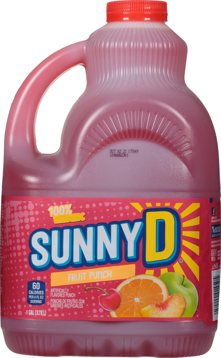 slide 5 of 9, Sunny D Sunnyd Fruit Punch Juice Drink, 1 Gallon Bottle, 1 gal