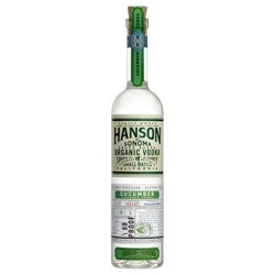 Hanson of Sonoma Organic Cucumber Vodka Alcohol, Original Grape-Based, Family Made Vodka, 750mL Bottle