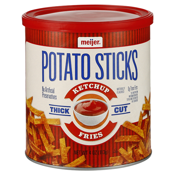 slide 1 of 1, Meijer Potato Sticks Ketchup Thick Cut, 4 oz